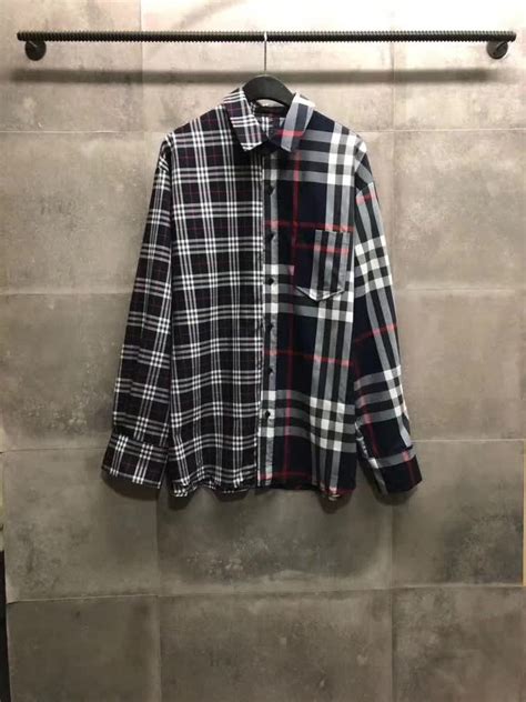 gosha x burberry check flannel shirt|Oversized Check Wool Shirt in Beach/linden .